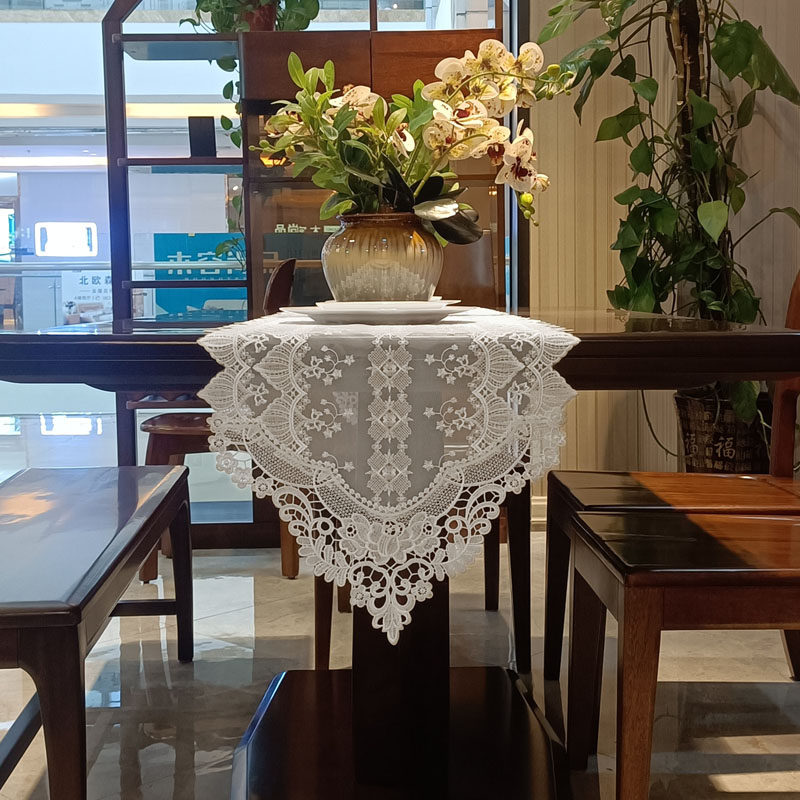 欧式电视柜盖布蕾丝防尘盖巾美式