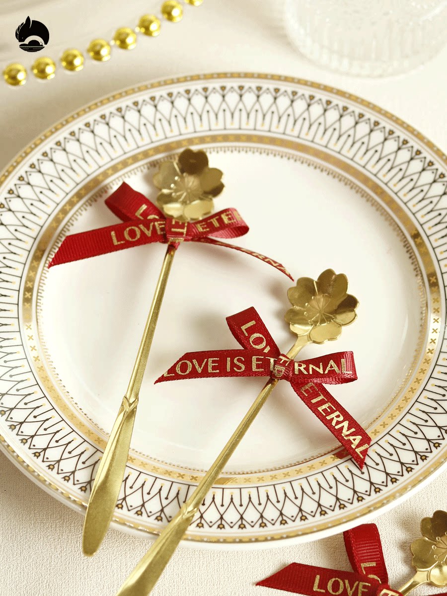 长款花瓣勺伴手礼实用小礼品周岁小众高级结婚伴娘小学生满月生日