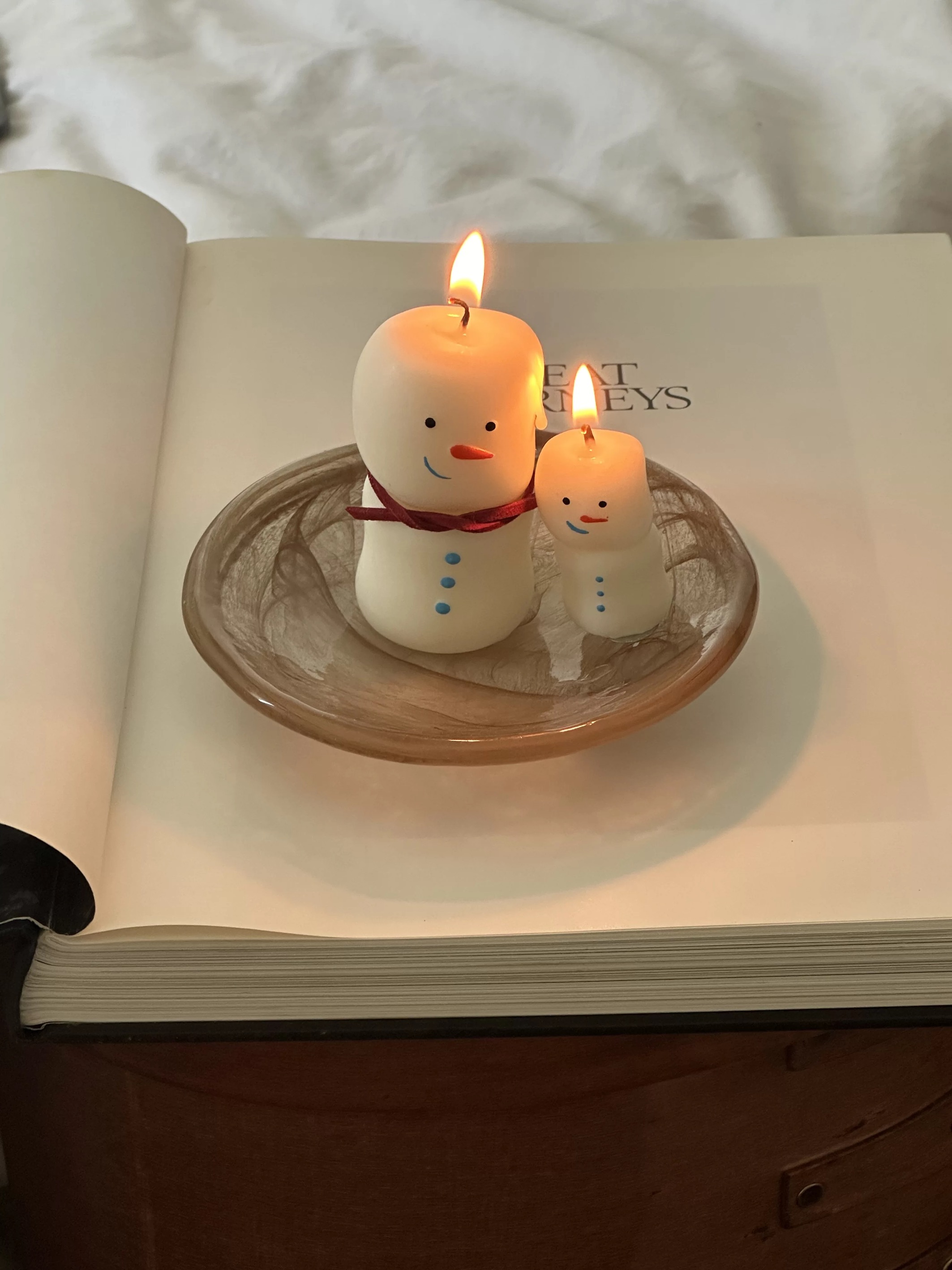 ins棉花糖雪人香薰蜡烛氛围感场景布置装饰品圣诞节礼物伴手礼品