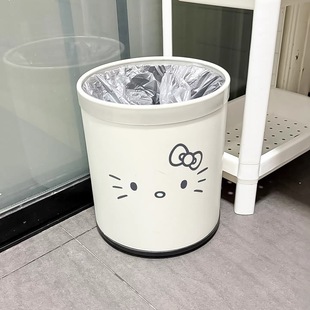 kitty猫垃圾桶双层家用可爱猫咪ins风高颜值客厅卧室宿舍厨房纸篓