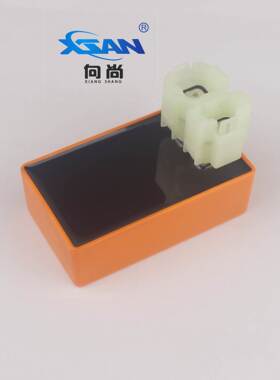 踏板豪迈摩托车改装点火器适用GY6圆头橙色6pin RACING CDI UNIT