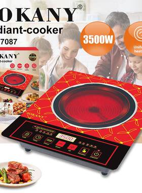跨境SOKANY07087电热炉家用感应式电磁炉3500W可触屏电炉cooker