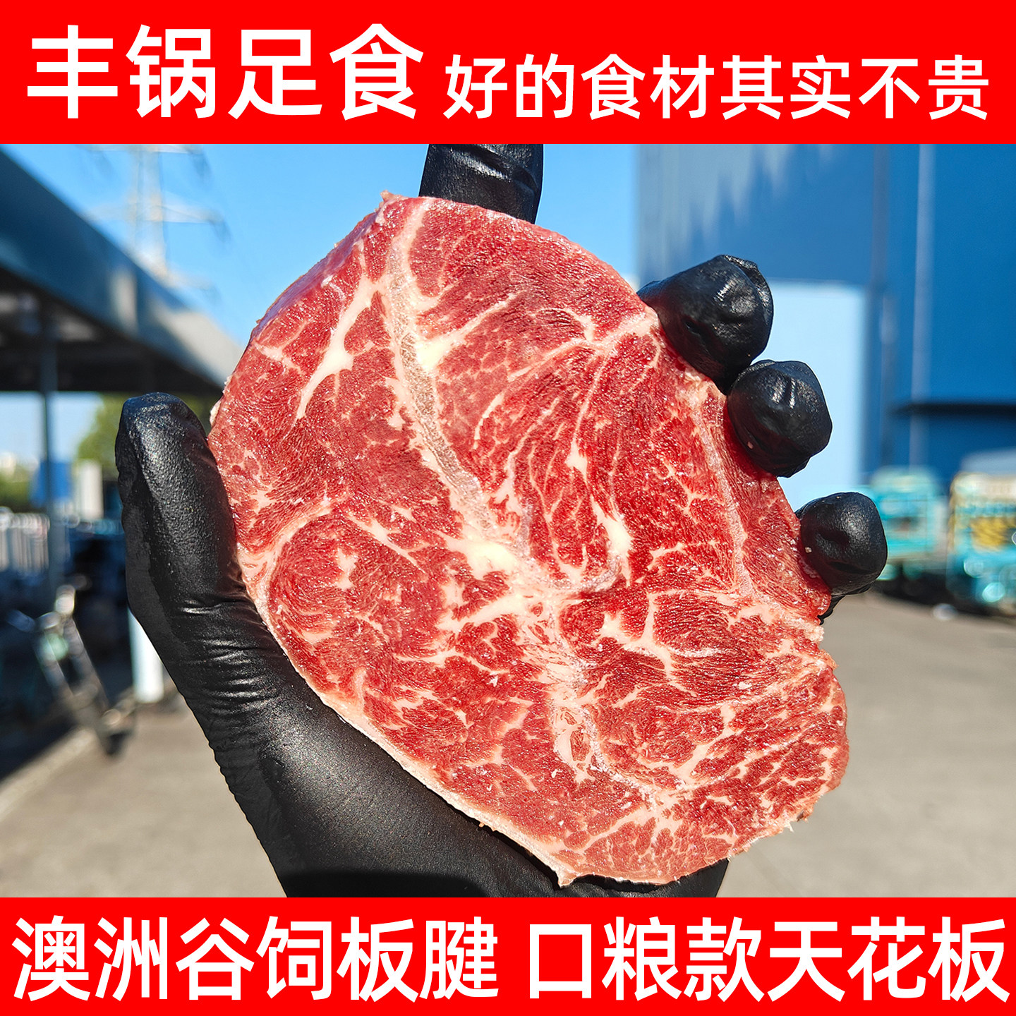 5斤28片澳洲原切牛肉原切安格斯板腱牛排草饲S级谷饲M1-3健身牛扒