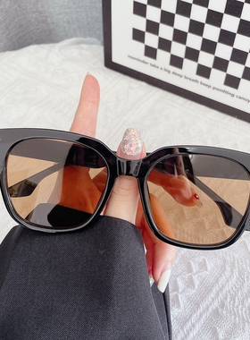 防紫外线方形ins男女茶色墨镜