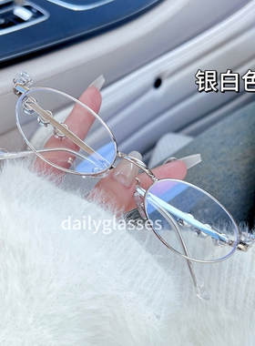 复古镶钻gm高级感欧美风眼镜