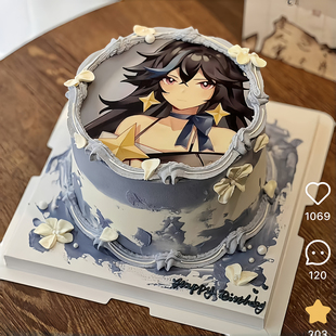 动漫凹凸同人世界糯米纸蛋糕装饰摆件儿童小孩雷伊手绘烘焙插件