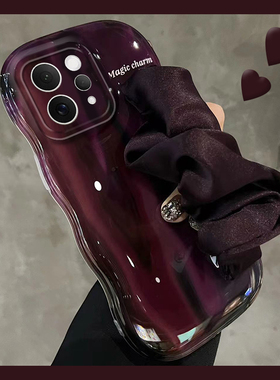 高级感紫色适用vivos50手机壳s50promini丝巾迷你褶皱五十腕带vivi日韩vivo新款简约手提全包防摔韩系简约软p