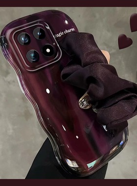 高级感紫色适用vivoiqoo15手机壳x300pro丝巾爱酷褶皱por腕带iq00日韩vivi新款vivo简约手提全包防摔硅胶软壳