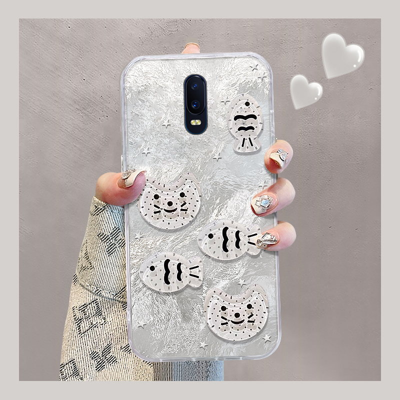 猫咪小鱼适用oppor17pro手机壳r15x梦境版r11splus立体r9s可爱r7plus冰川纹r17卡通oppo简约0pp0硅胶星星小众