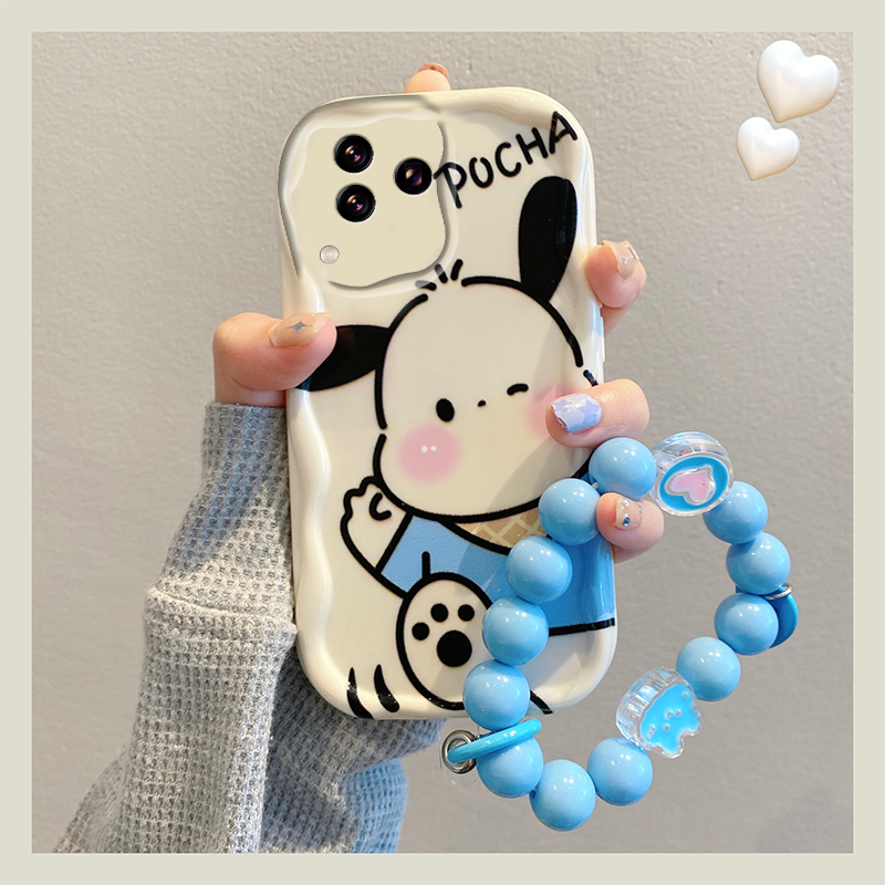 手机壳可爱少女心帕恰狗卡通带手链
