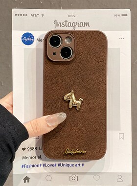 2026英文爱心小马适用三星s25ultra手机壳s24plus新年s23+本命年s22立体s21马年十挂绳galaxy月坑纹卡通新款p