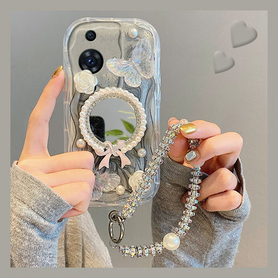 立体滴胶蝴蝶适用华为nova12pro手机壳nove11ultra珍珠novo10少女hinova9se韩系8镜子7i硅胶6软壳5镜面小众女