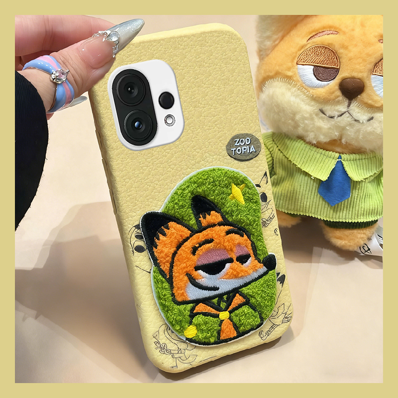 刺绣疯狂动物园适用vivos30promini手机壳s20朱迪s19尼克s18e可爱s17皮纹s16仿皮s15毛绒s12软s10por/s9e/s7t