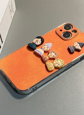 立体彩色人偶适用oppok13turbo手机壳k12plus丑萌k11x橙色k10pro趣味k9s简约r17可爱r15牛仔纹oppo新款卡通软