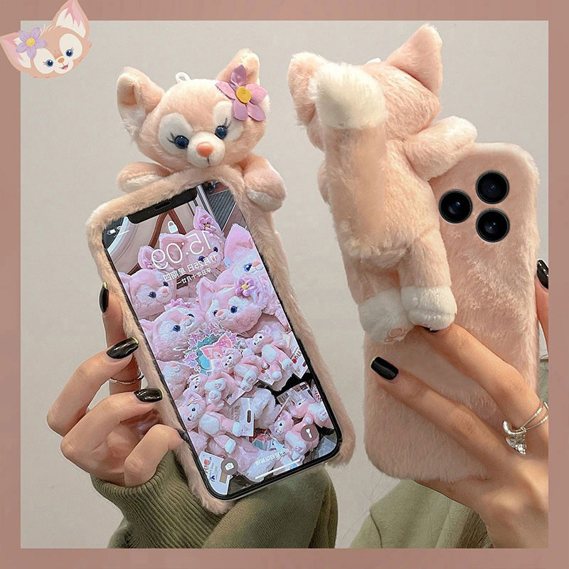 趴趴琳娜贝儿适用苹果17promax手机壳华为pura80荣耀400pro小米15可爱vivos30毛绒opporeno14秋冬季x200卡通p