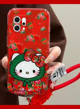 2026棉袄kt猫适用opporeno15手机壳reon14红色13新年12pro秋冬11凯蒂猫10por+本命年9卡通7se可爱5k/4se/oppo