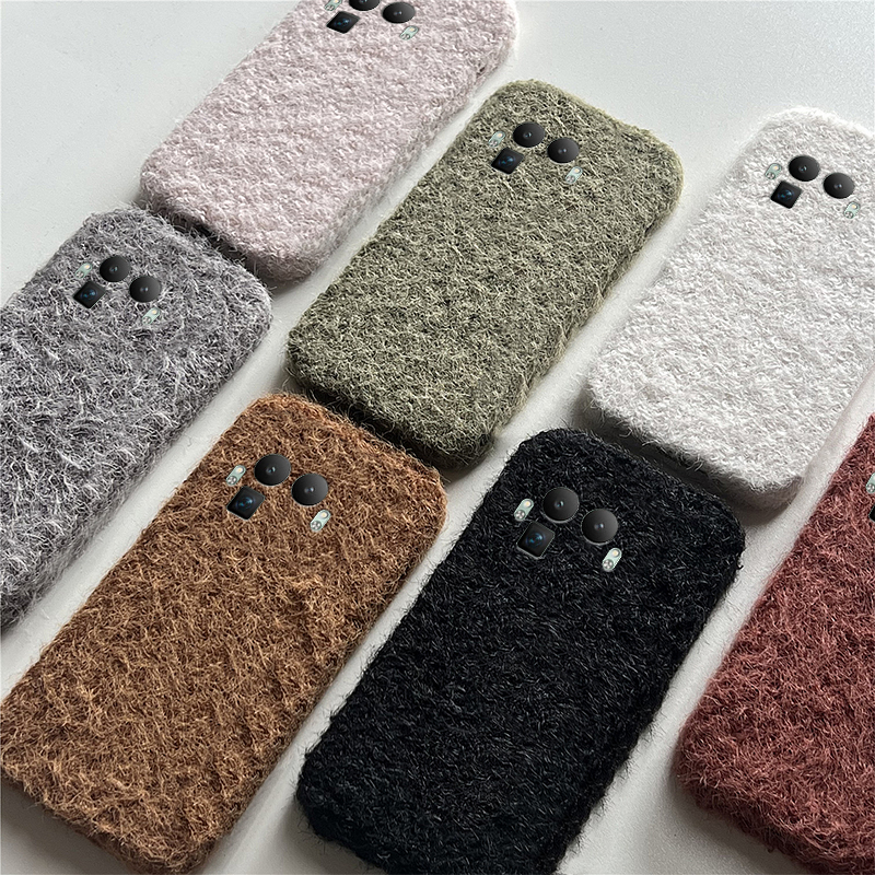 绒布简约纯色适用oppo真我gt8手机壳13pro至尊版12por+毛绒11秋冬gt7冬天gtneo6se新款neo5十v25软v15/q5/q3s