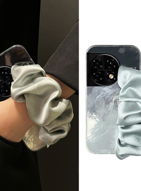 黑色晕染适用oppo一加12手机壳ace3立体2pro褶皱2v腕带11斜挎9rt可背带8t硅胶7tpro软壳6t高级感1+oneplus女p