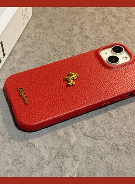 2026红色英文小马适用vivox300手机壳x200promini挂绳x100s马年x90s新年x80立体x70t卡通x60t仿皮vivo皮纹软p