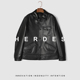 HERDERS 245908 皮衣 黑色短款 翻领纽扣男款
