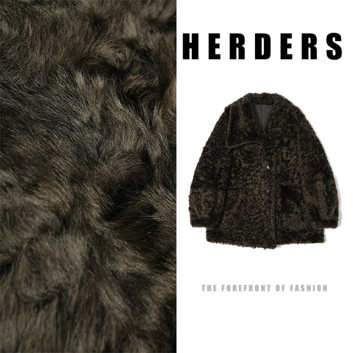HERDERS 泰迪拉贡2026冬季中长款两面翻领绵羊皮毛一体皮草 52712