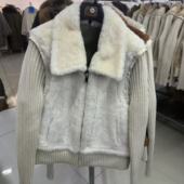 翻领皮毛一体配针织外套 HERDERS 短款 52388