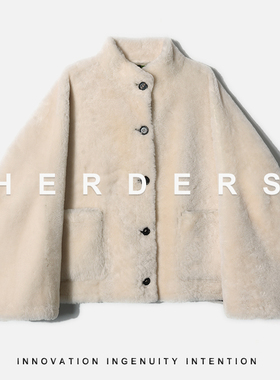 HERDERS 短款立领皮毛一体外套 50968