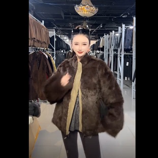 兔毛派克服 拉链款 257792 短款 HERDERS