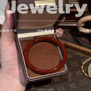 原创｜天然正品红玛瑙复古显白女款手镯珠宝小众轻奢爆款礼物推荐