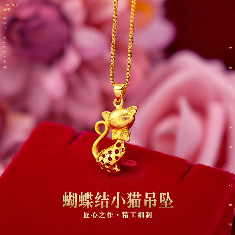 立大福越南沙金项链女锁