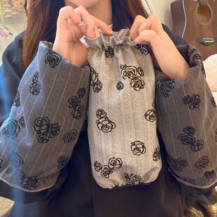 香风玫瑰ins高级袖套长款西服羽绒服宽松防脏护袖女士办公