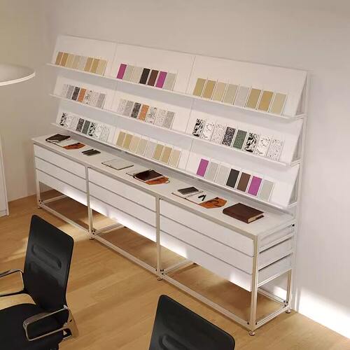 桦木海洋板展示柜多层收纳架客厅阳台玄关储物架收纳架