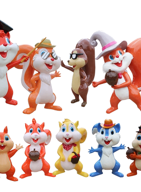 卡通小松鼠庭院景观美陈动物雕塑