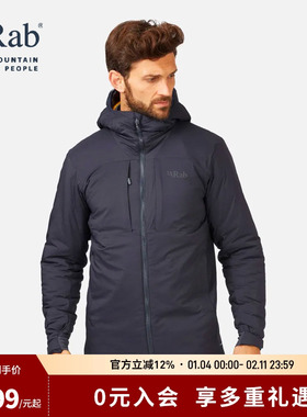 RAB睿坡Xenair Alpine男士防泼水金标棉衣户外运动夹克棉服QIP-09