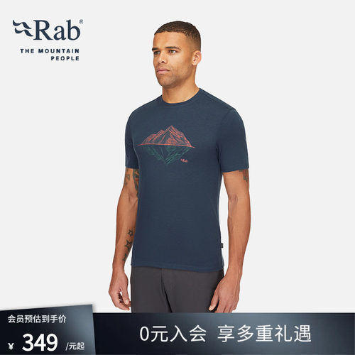 RAB睿坡男士印花透气圆领短袖