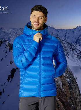 RAB睿坡Electron Pro秋冬男士800蓬轻量防风保暖鹅绒羽绒服QDB-81