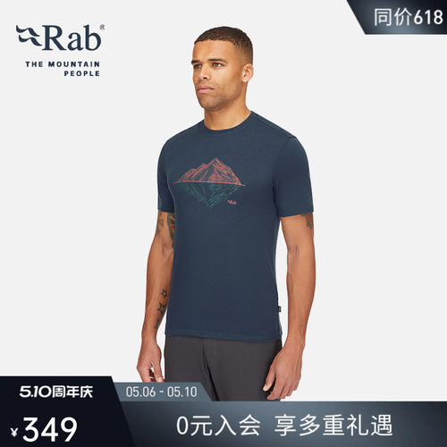 RAB睿坡男士印花透气圆领短袖