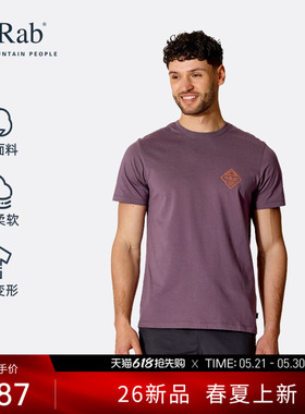 RAB睿坡Stance Stamp男士26新款轻量透气短袖棉质休闲T恤 QCC-44