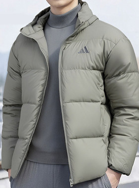 阿迪达斯秋冬男装短款羽绒服25新款厚外套保暖户外运动服KC2479