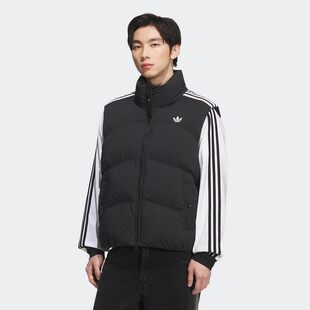 Adidas阿迪达斯三叶草男女装2025冬季新款DOWN运动羽绒马甲KS6108