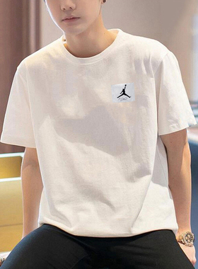 Nike耐克男装2023新款JORDAN圆领透气运动休闲短袖T恤DZ7314-100