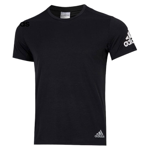 阿迪达斯透气短袖男2024夏季新款运动体恤半袖男士T恤HB7470