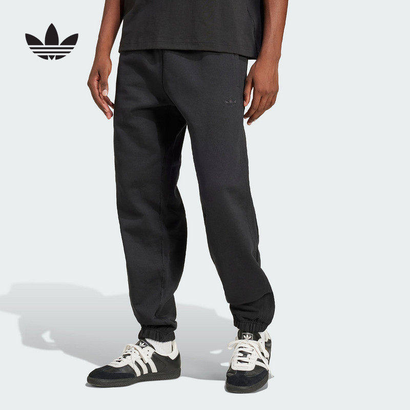 adidas阿迪达斯2025秋新款男款针织长裤中腰宽松运动休闲裤JC9575