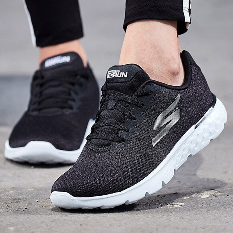 skechers斯凯奇休闲鞋女鞋2021春季新款轻便运动跑步鞋14804-bkw