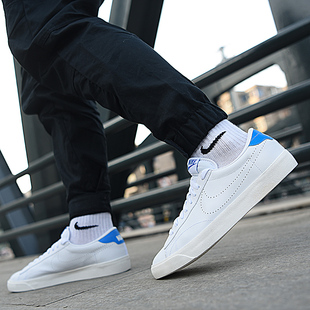 NIKE耐克运动鞋男鞋白色板鞋2021春季新款低帮休闲鞋皮面小白鞋潮