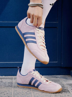 Adidas男女2025新款T头鞋VS JOG 2.0休闲轻便德训鞋板鞋JS4442