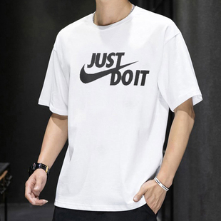 运动半袖 100 针织T恤衫 2024夏季 新款 男装 AR5007 Nike耐克白色短袖