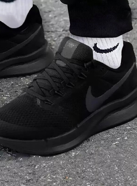 NIKE耐克男鞋204春季新款SWIFT 3运动鞋网面透气缓震黑色跑步鞋
