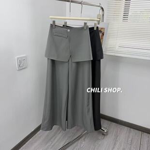 阔腿裤 两件套屁帘韩系百搭高腰设计简约西装 03.11 英英Chili