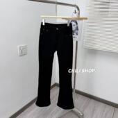 欧货设计百搭四面弹力显瘦加厚绒牛仔马蹄裤 英英Chili 12.21